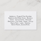 La marine fournit des cartes de visite (Dos)