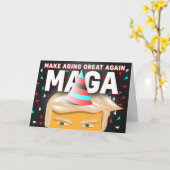 La meilleure carte d'anniversaire MAGA Donald Trum (Fleur jaune)