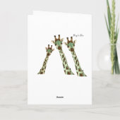 La meilleure carte de fête des pères de girafes de (Dos)