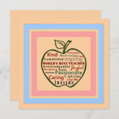 La meilleure carte d'enseignant du monde de la pom (Devant / Derrière)