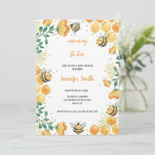 la meilleure invitation babyshower au miel dans le (Debout devant)