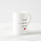 La meilleure maman 'est année' d'os chine mug (Devant droit)