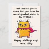 La Meilleure Sœur du Monde | Carte de Vœux pour la (Devant)