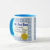 La meilleure tasse de certificat du patron du (Devant gauche)
