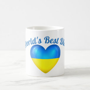 La meilleure tasse de coeur de drapeau de
