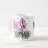 La meilleure tasse de femme avec l'effet rose de (Devant gauche)