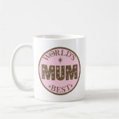 La meilleure tasse de maman de rose de cercle (Gauche)