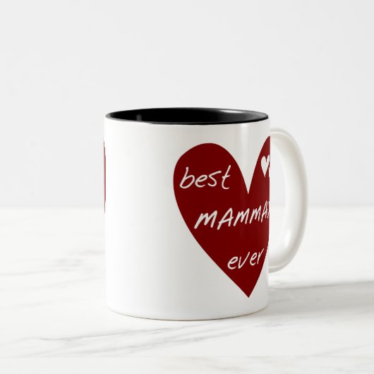 La meilleure tasse de Mammaw de coeur rouge jamais (Devant droit)
