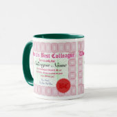 La meilleure tasse de récompense de certificat du (Devant gauche)