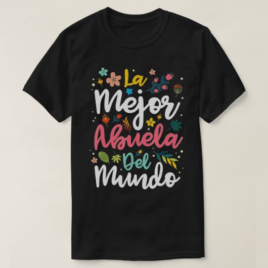 La Mejor Abuela del Mundo - Grootmoeder en motorka T-shirt (Design voorkant)