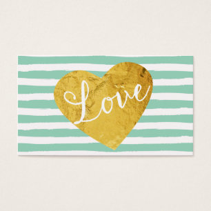 La menthe barre Girly mignon de faux d'or coeur