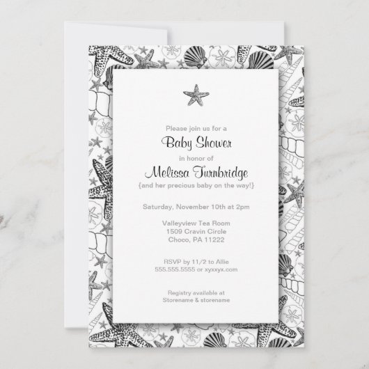 La mer écosse des invitations de baby shower de (Devant)