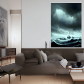 La mer orageuse | AI Art Poster