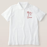 La mère brodée de la Mariage Groom Vêtements<br><div class="desc">Mère de la salle pour la soirée de mariage Décontractée BBQ ou la réception Décontractée extérieure</div>