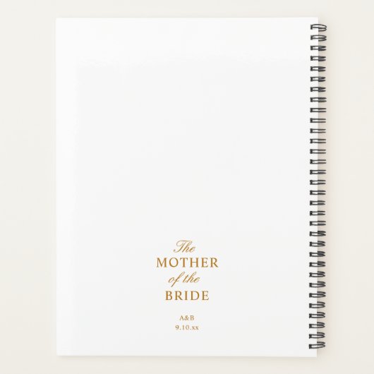 La mère de la mariée Gold Planner blanc (Dos)