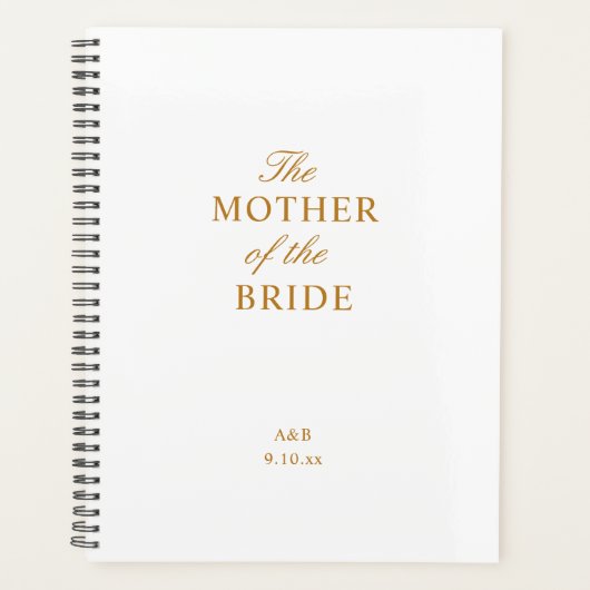La mère de la mariée Gold Planner blanc (Devant)