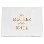 La mère de la mariée sac cadeau blanc or (Devant)