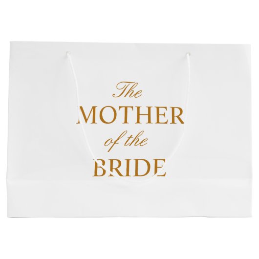 La mère de la mariée sac cadeau blanc or (Dos)