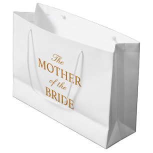 La mère de la mariée sac cadeau blanc or