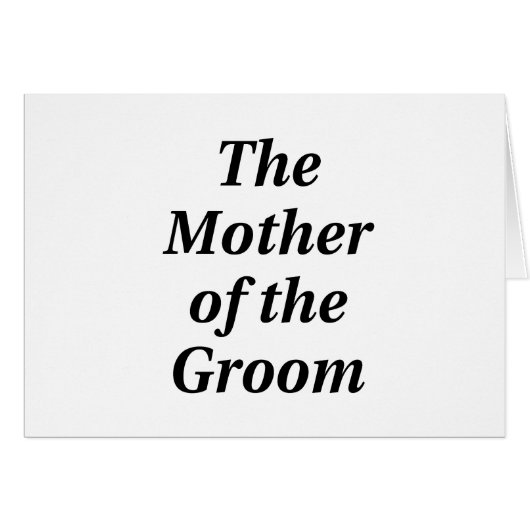 La mère du marié (Devant horizontal)