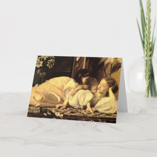 La mère et l'enfant de Lord Leighton - Carte (Devant)