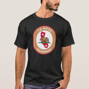 La Mesa California CA Vlag en Beer Badge Souvenir T-shirt