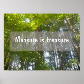 La mesure est un trésor Affiche inspirante (Devant)