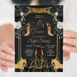 La Mexicaine Charra Mis Quince Black Invitation<br><div class="desc">La Mexicaine Charra Mis Quince Black Invitation</div>
