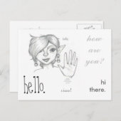 La Mia Amica. Briefkaart (Voorkant / Achterkant)