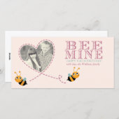La mine d'abeilles Saint-Valentin Cartes photos (Devant / Derrière)