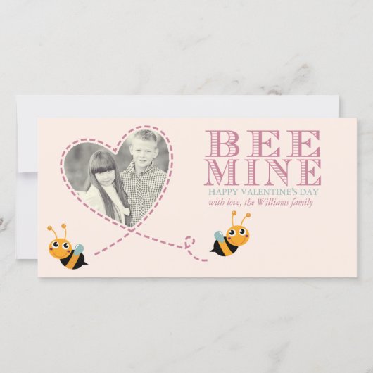 La mine d'abeilles Saint-Valentin Cartes photos (Devant)