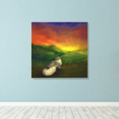 La minina de los cielos canvas afdruk (Insitu (Houten vloer))