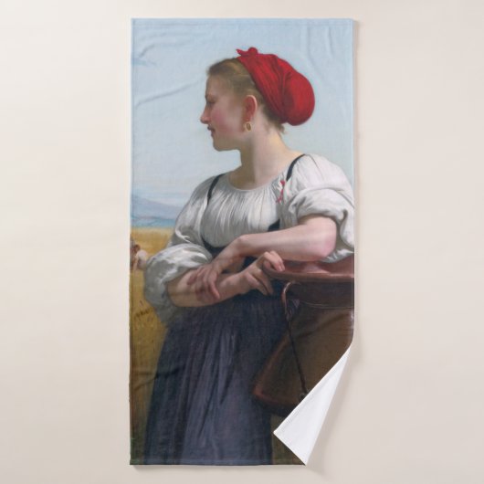 La Moissonneuse, Bouguereau (Serviette de bain)