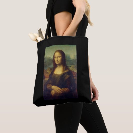 "LA MONA LISA" PAR LEONARDO DA VINCI SAC FOURRE-TO (De près)