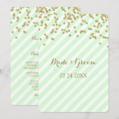 La Monnaie Gold Confetti attire les invitations de (Devant / Derrière)