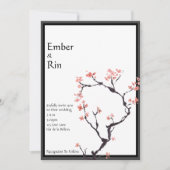 La montagne Sakura | Faire-part de mariage frontal (Devant)