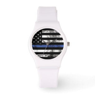 La montre de Blue Line des femmes minces de police