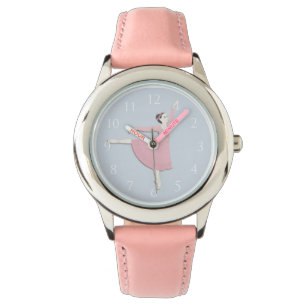 La montre de l'enfant rose de ballerine