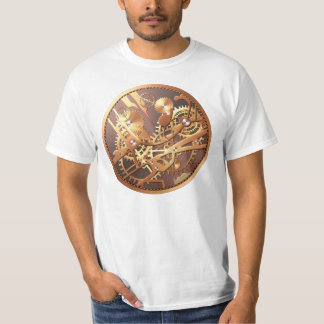 la montre de steampunk embraye le T-shirt