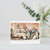 La mort au-dessus de la carte postale du Globe (Debout devant)