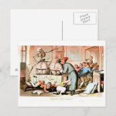 La mort au-dessus de la carte postale du Globe (Devant / Derrière)