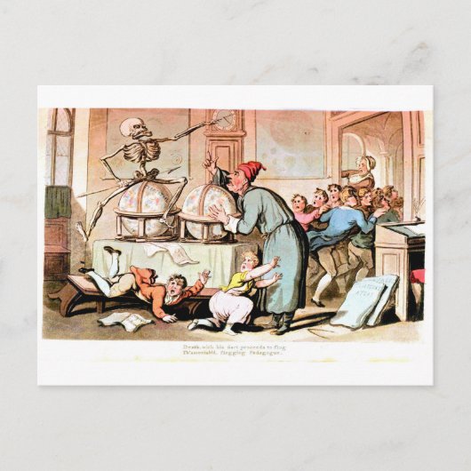 La mort au-dessus de la carte postale du Globe (Devant)