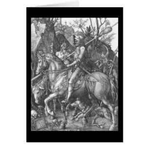 La mort de chevalier d'Albrecht Durer et le diable