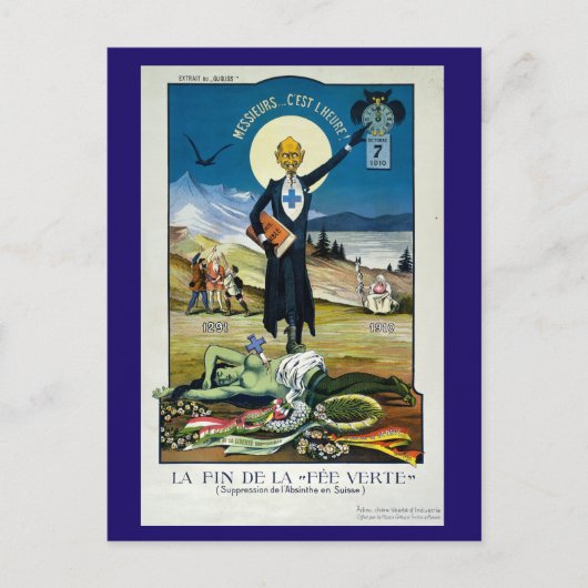 La mort de la fée verte, Absinthe Carte Postale (Devant)