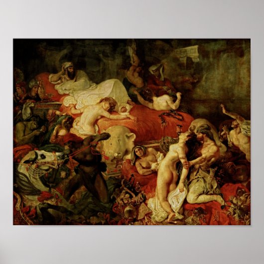 La mort de Sardanapalus par Delacroix - Poster (Devant)