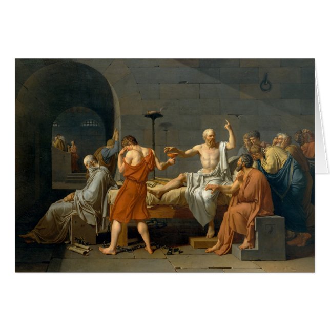 La mort de Socrates par Jacques-Louis David (Devant horizontal)