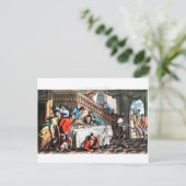 La mort et la carte postale de chasse au renard (Debout devant)