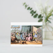 La mort et la vieille carte postale des domestique (Debout devant)