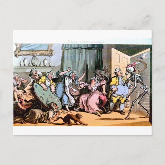 La mort et la vieille carte postale des domestique (Devant)