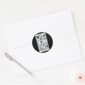 La Mort Tarot Kaart Ronde Sticker (Envelop)